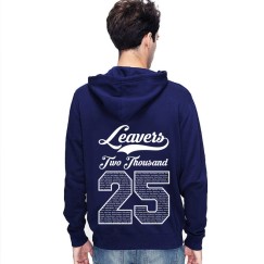 New Leavers Hoodie style Curly design Hoodie with names inside 